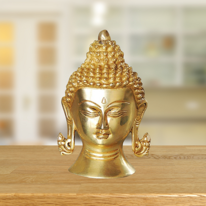 Brass Buddha Head Statue