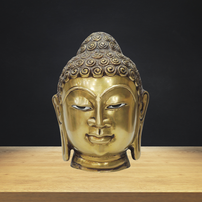 Brass Buddha Head Statue