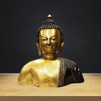 Brass Buddha Head Statue