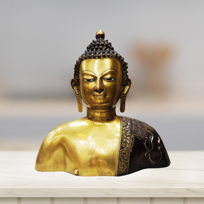 Brass Buddha Head Statue