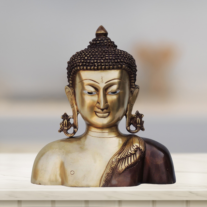 Brass Budha Head Antique Statue