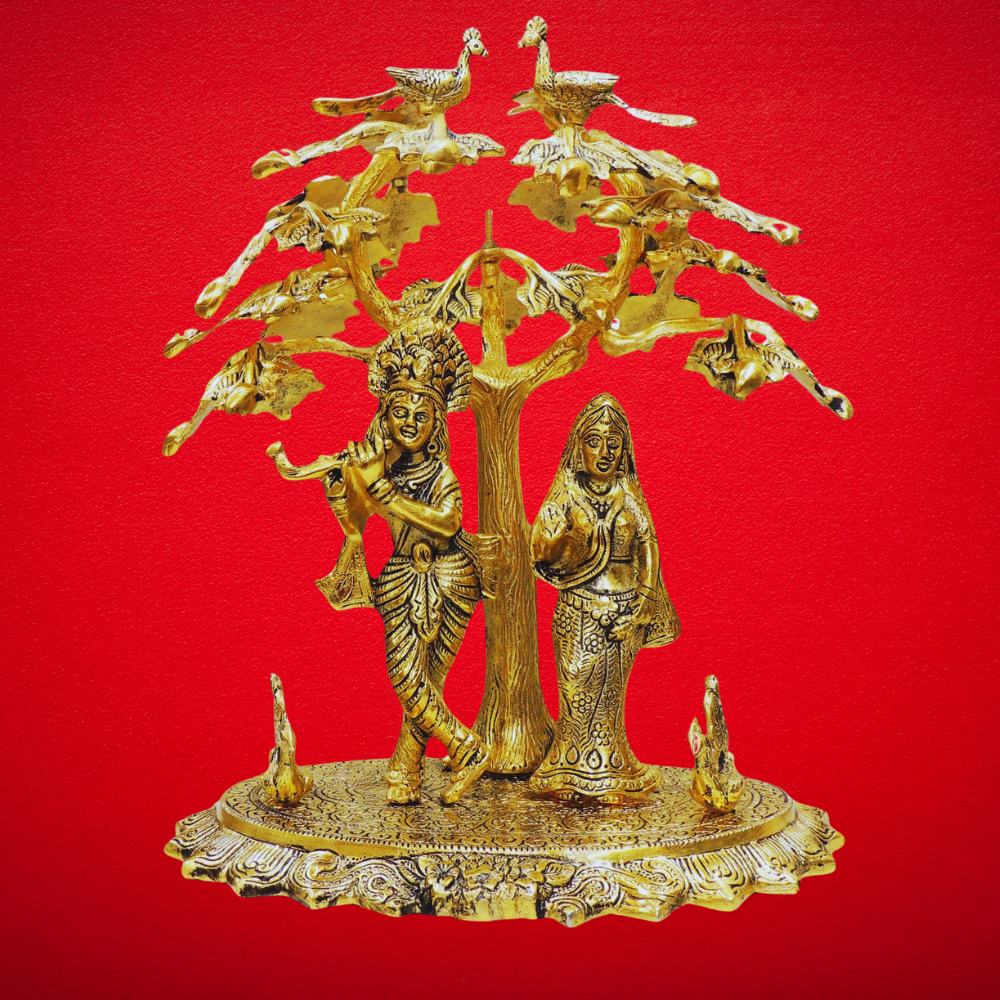 Radha Krishna Standing Tree