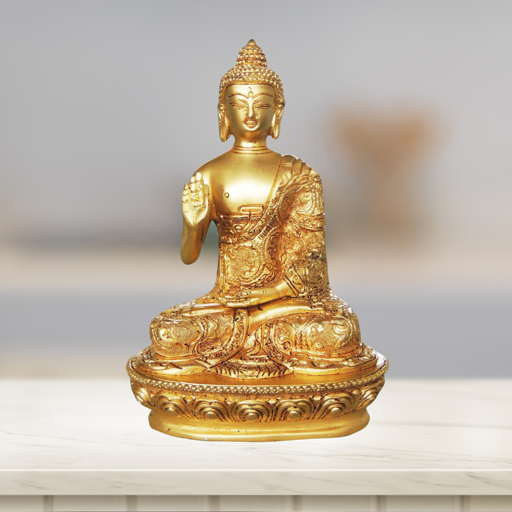 Brass Budha Statue With Super Fine Finish