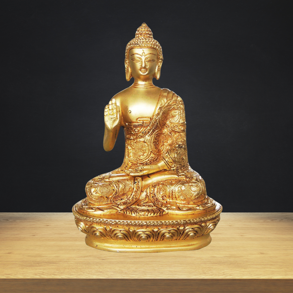 Brass Budha Statue With Super Fine Finish