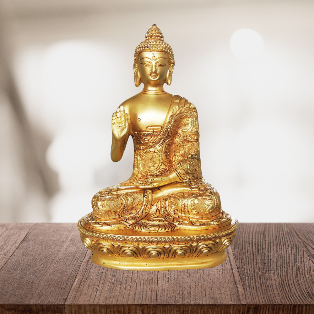 Brass Budha Statue With Super Fine Finish