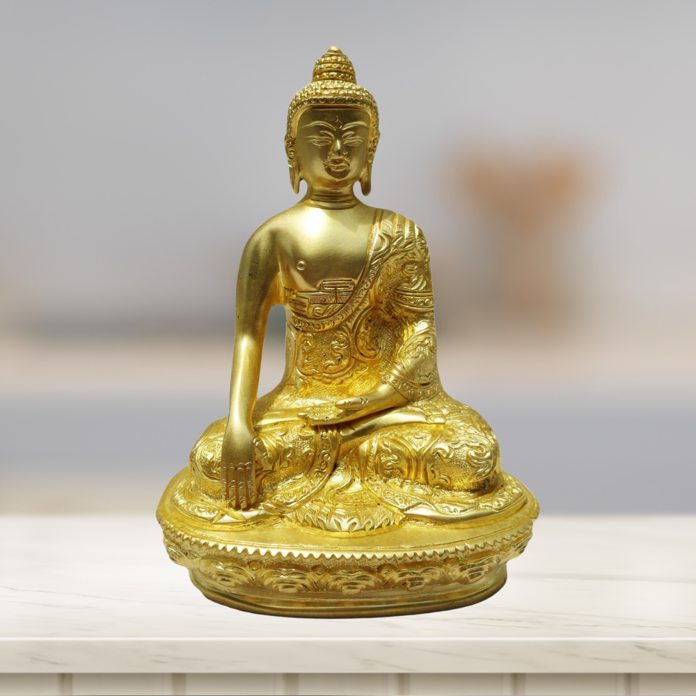 Brass Budha Statue With Super Fine Finish