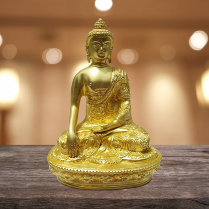 Brass Budha Statue With Super Fine Finish