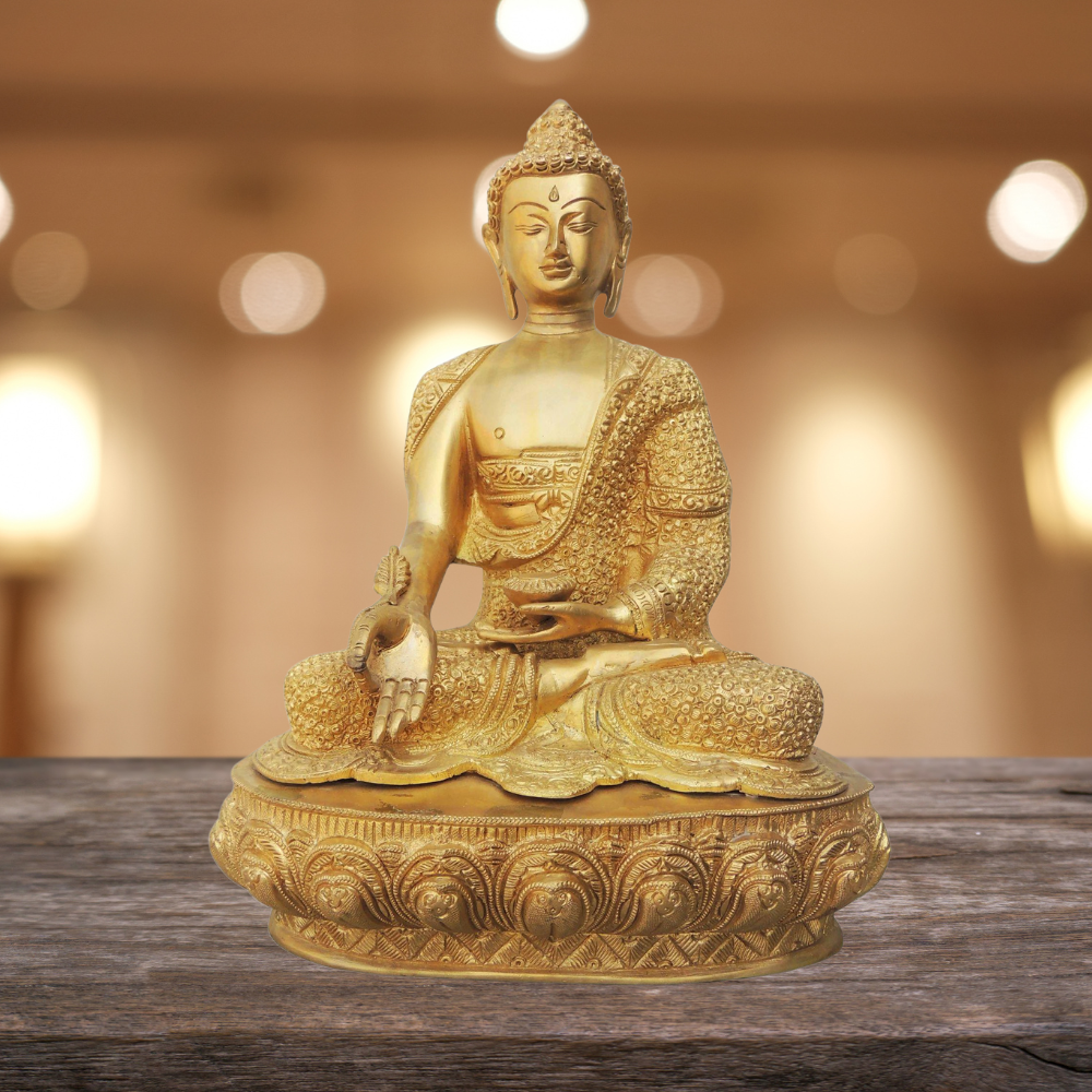 Brass Budha Statue With Super Fine Finish