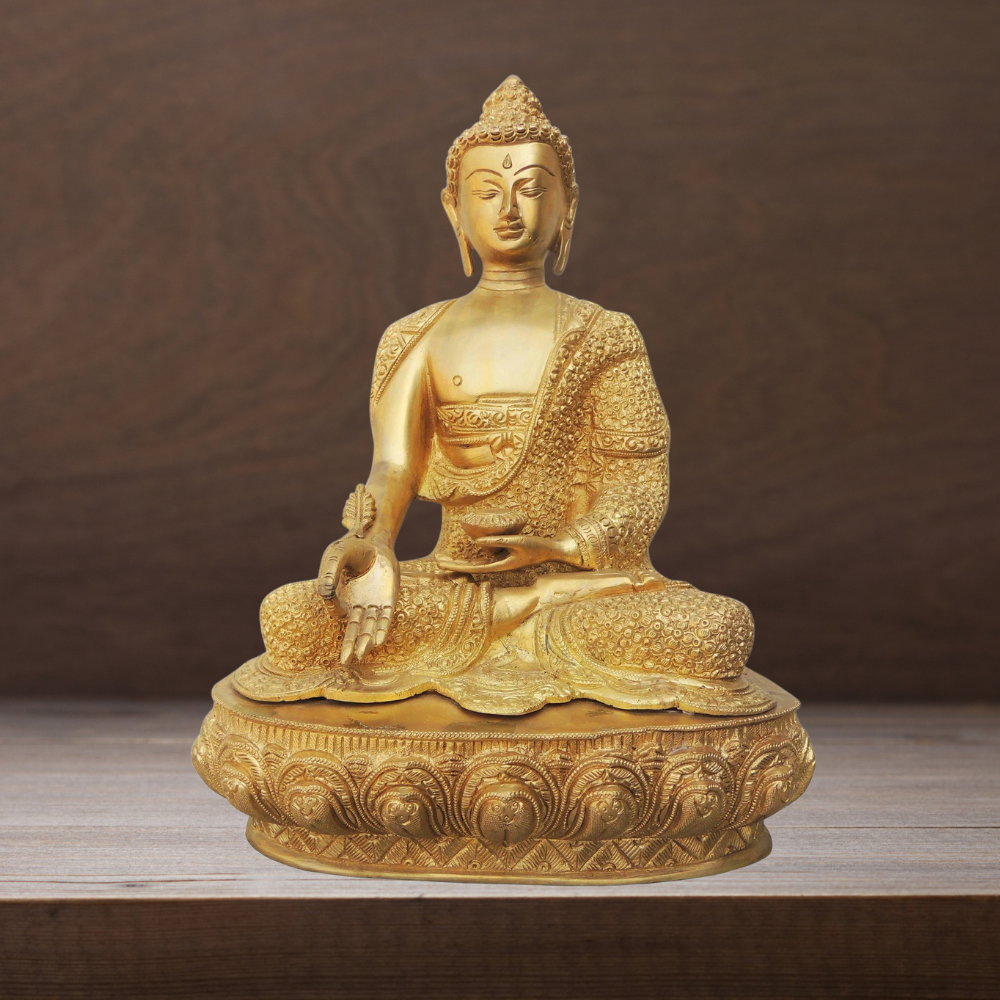 Brass Budha Statue With Super Fine Finish