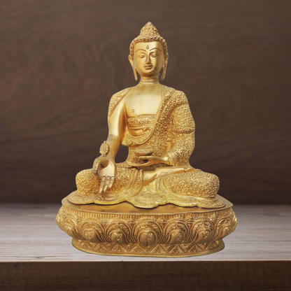 Brass Budha Statue With Super Fine Finish