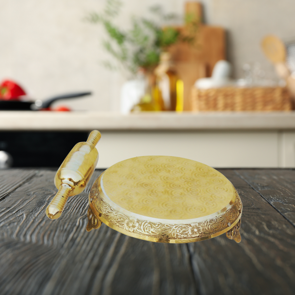 Brass Chakla Belan For Kitchen Purpose