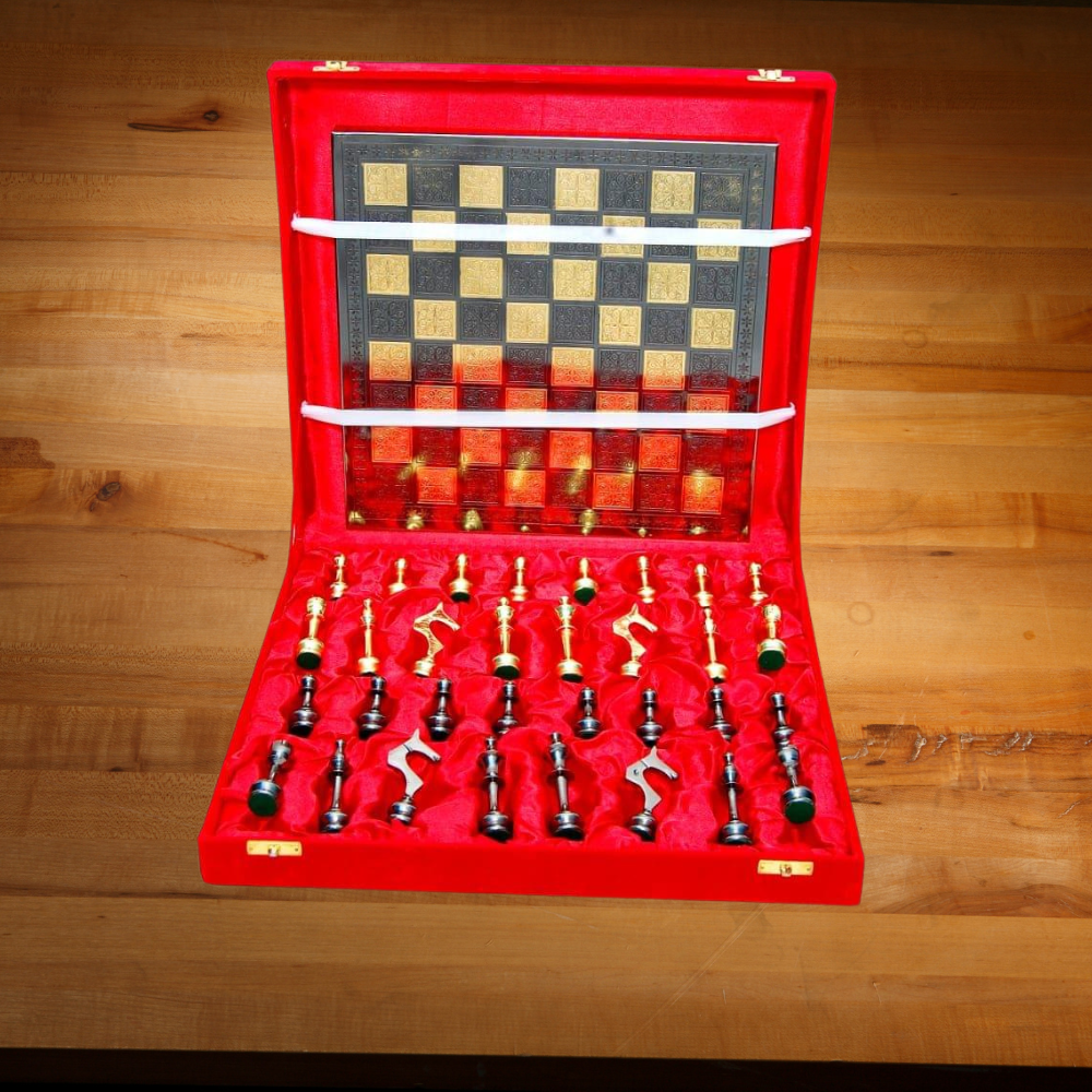 Brass Chess Board Game Set