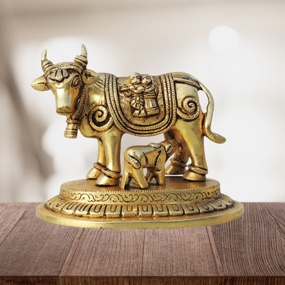 Brass Cow God Idol Statue