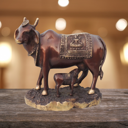 Brass Cow God Idol Statue 6.