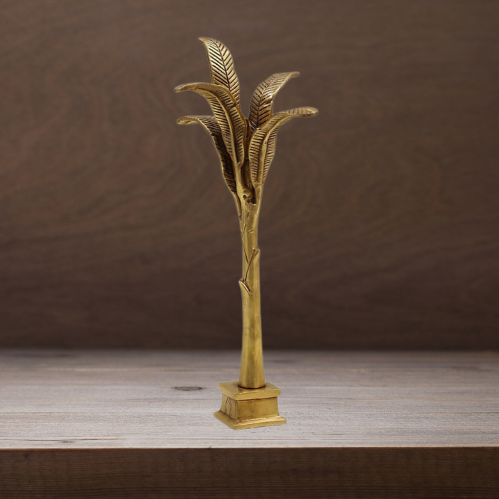 Brass Table Decor Banana Tree