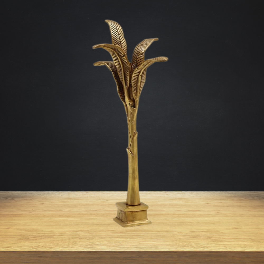 Brass Table Decor Banana Tree