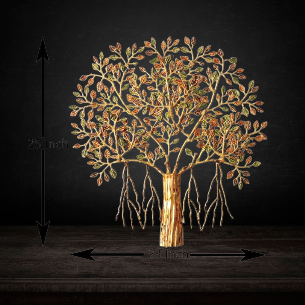 Brass Showpiece Wall Decor Tree