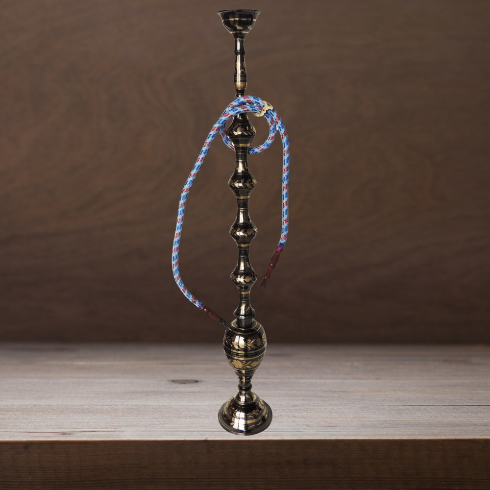 Brass Hookah In Black Design