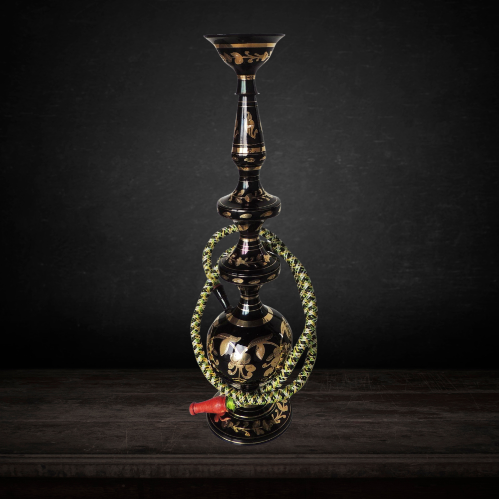 Brass Hookah In Black Design