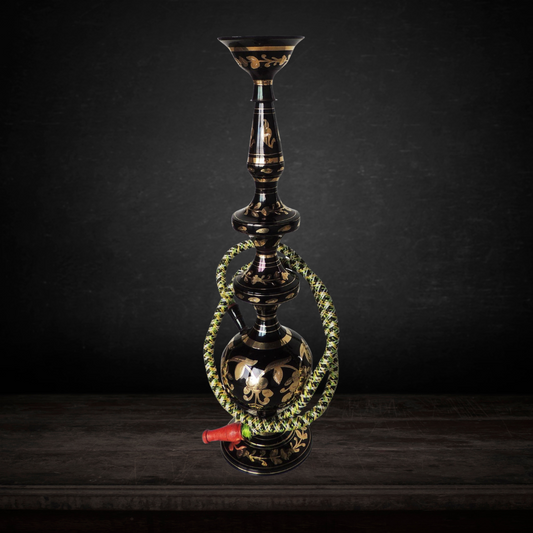 Brass Hookah In Black Design