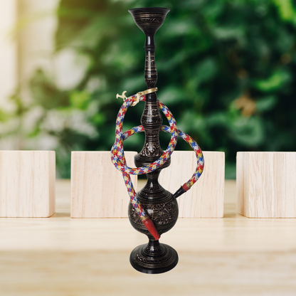 Brass Hookah In Black Design