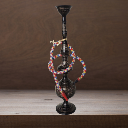 Brass Hookah In Black Design