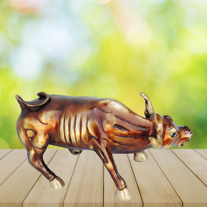 Brass Bull Idol Medium With Antique Finish