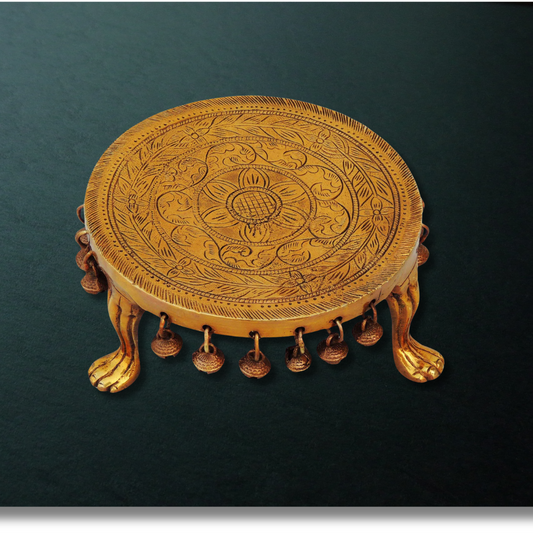 Brass Chowki | Brass Stool For God Idol