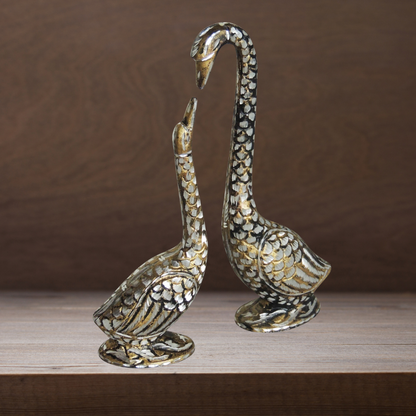 Brass Duck Pair Statue