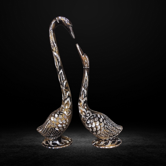 Brass Duck Pair Statue