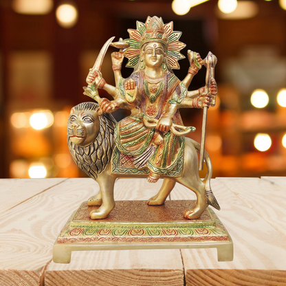 Brass Durga Ji Goddess Idol Statue