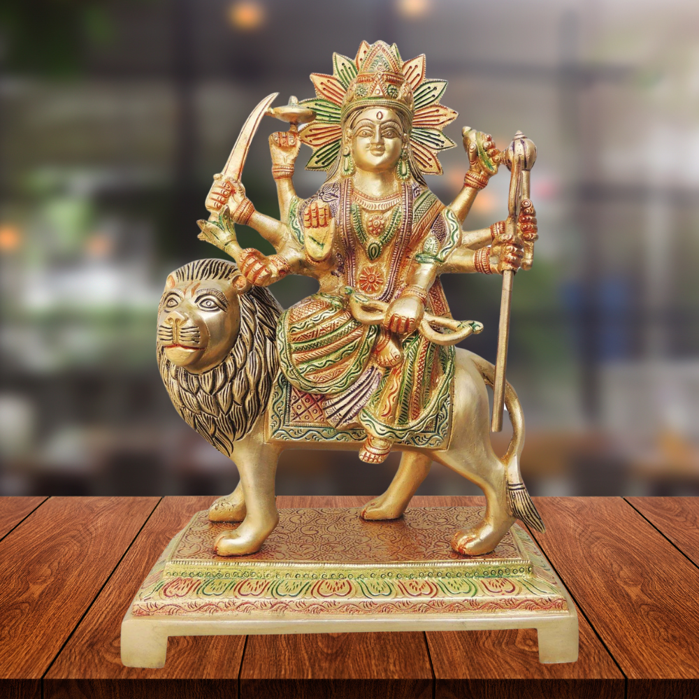 Brass Durga Ji Goddess Idol Statue