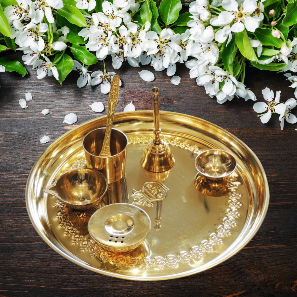 Brass Pooja Thali Set