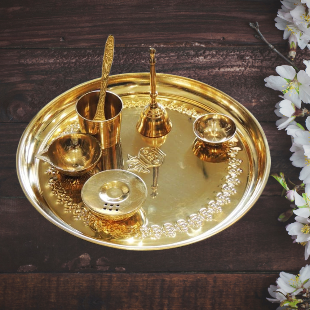 Brass Pooja Thali Set