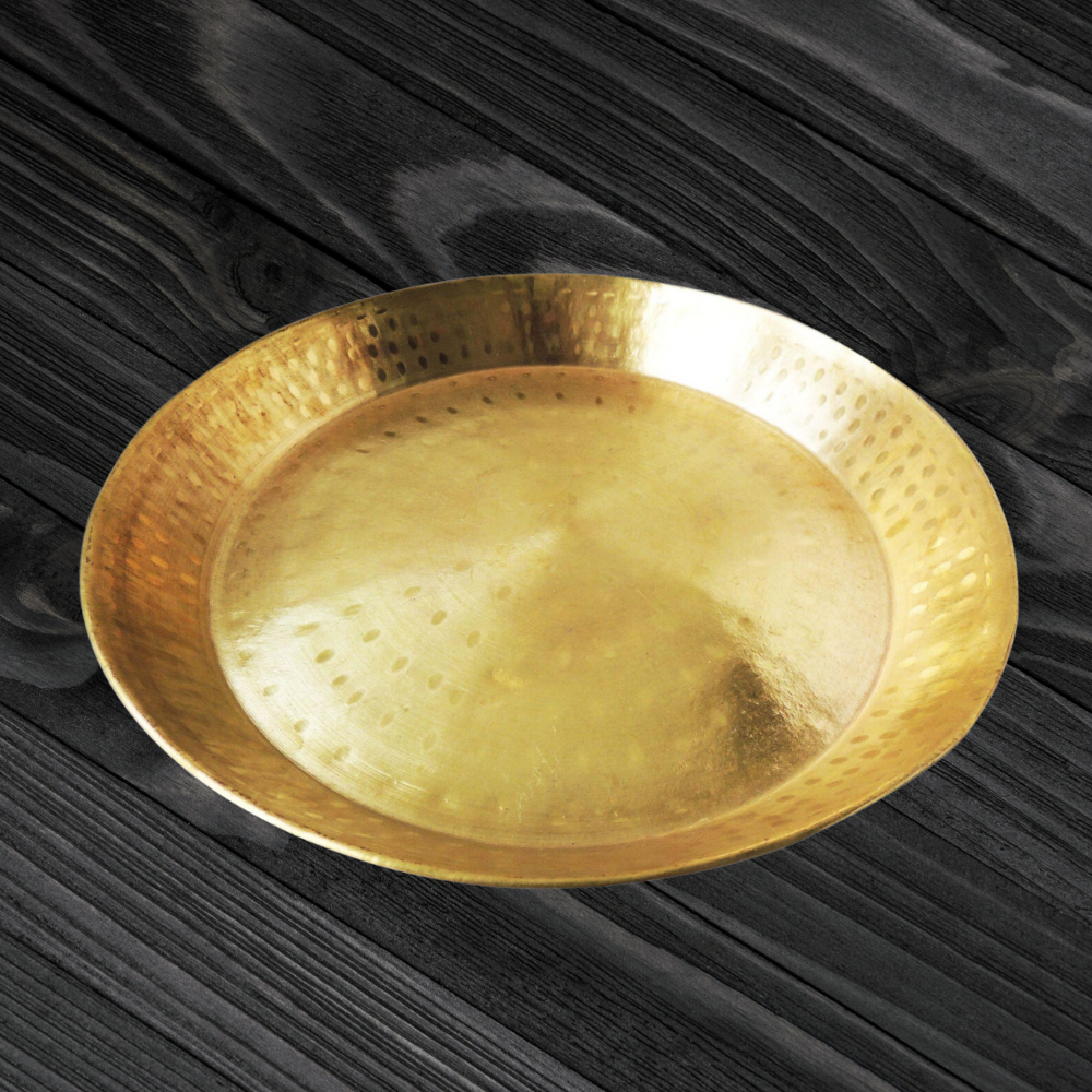 Brass Parat Gahari Deep Thali