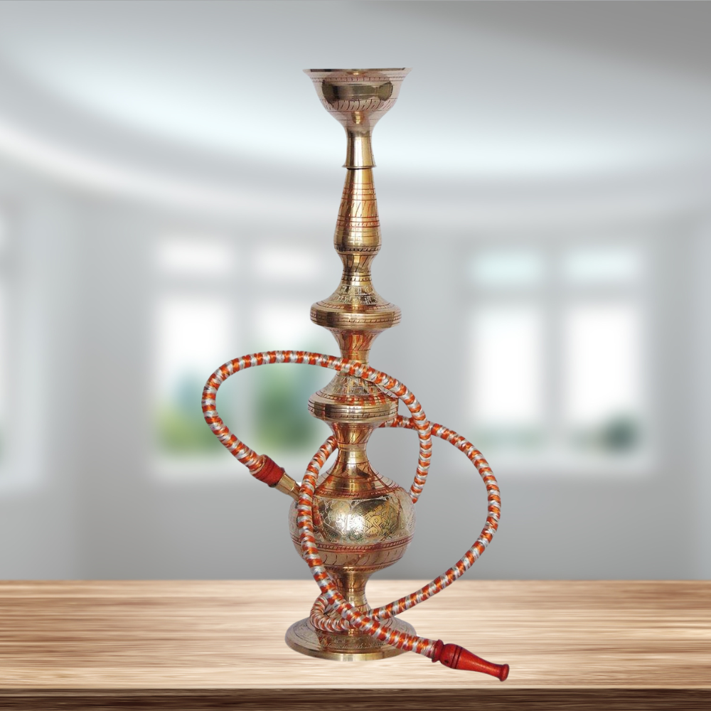 Brass Hookah Hukka Fancy In Brass