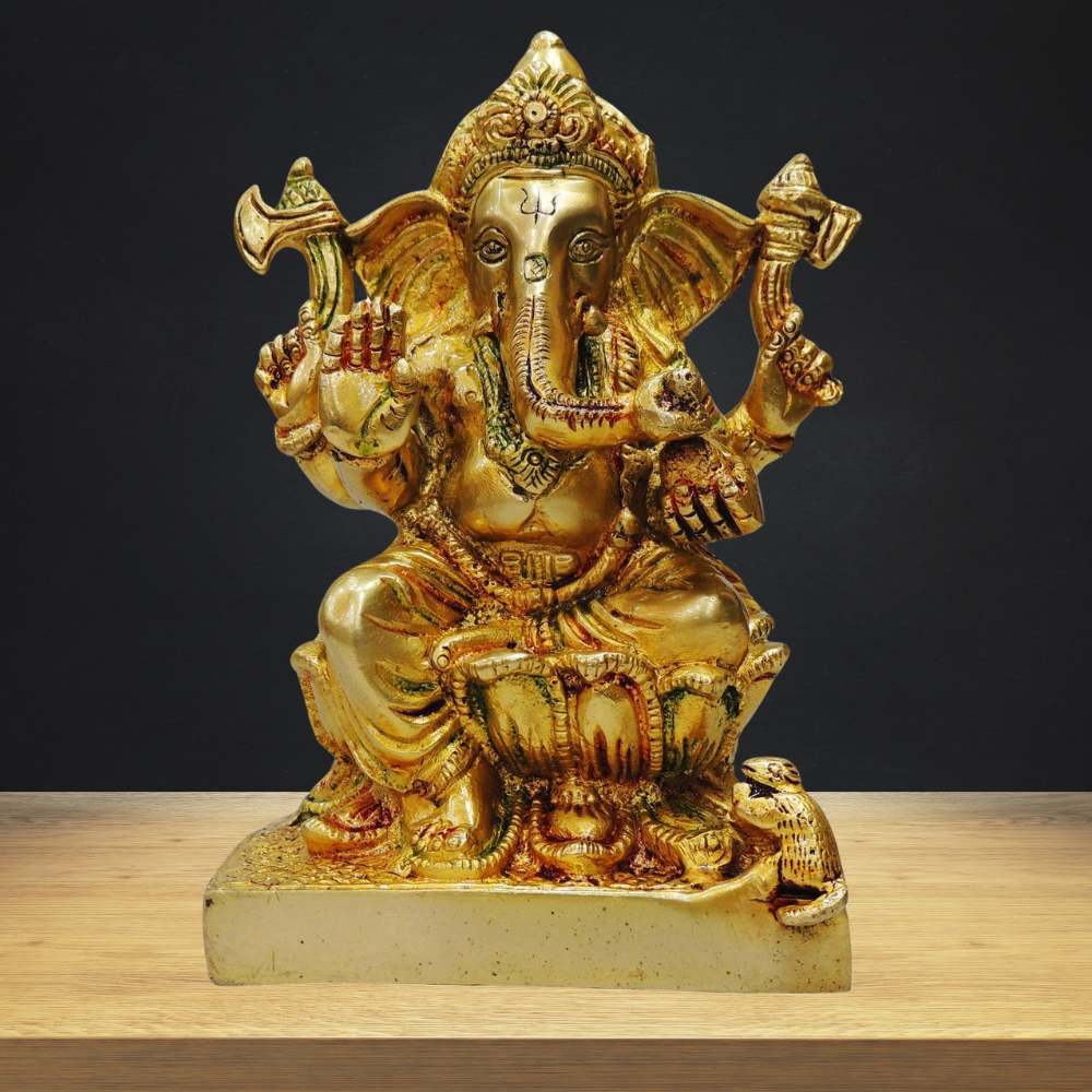 Brass Ganesh Ji God Idol Statue