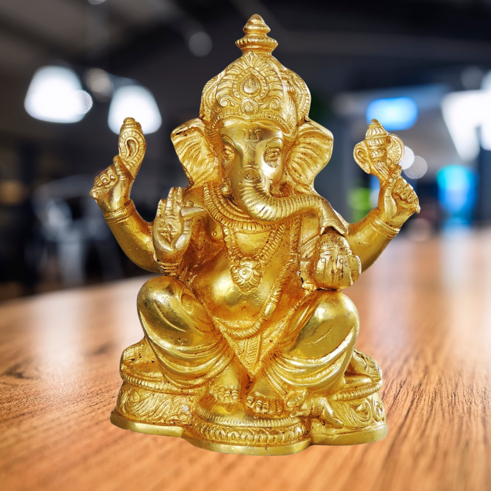 Brass Ganesh Ji God Idol Statue