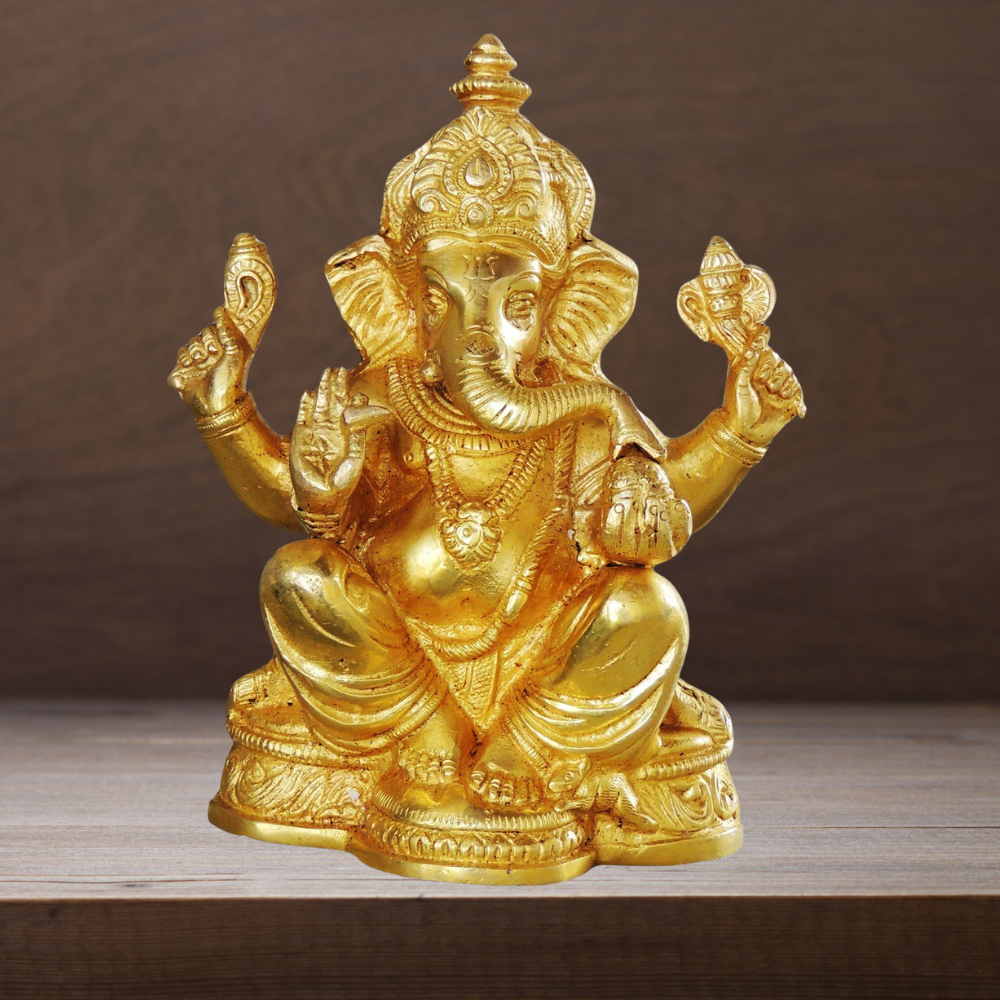 Brass Ganesh Ji God Idol Statue