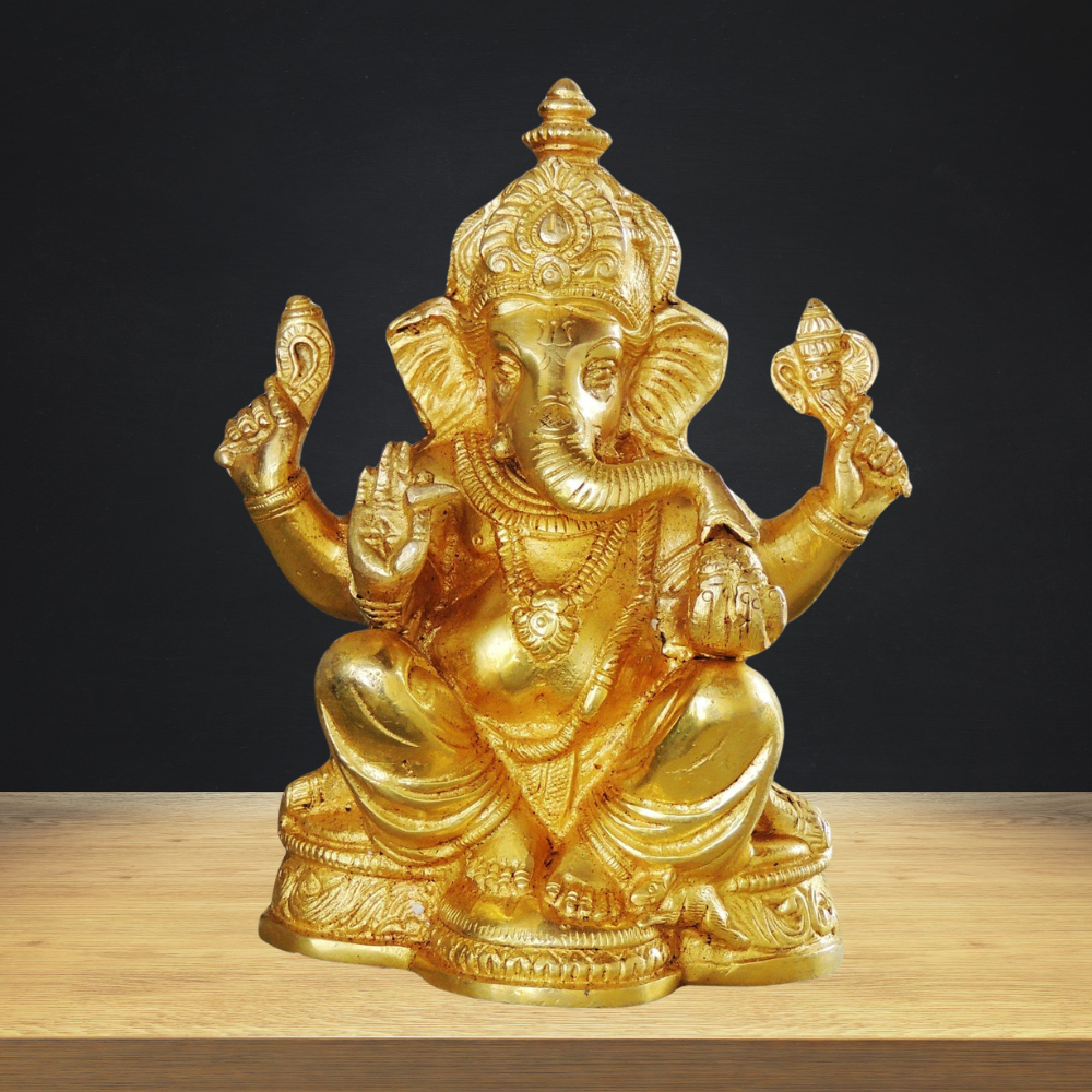 Brass Ganesh Ji God Idol Statue