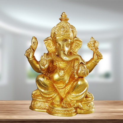 Brass Ganesh Ji God Idol Statue