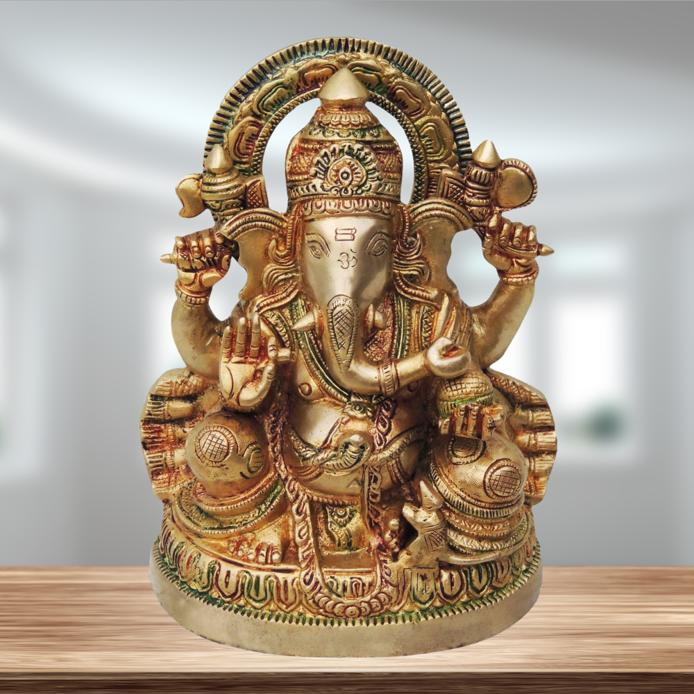 Brass Ganesh Ji God Idol Statue