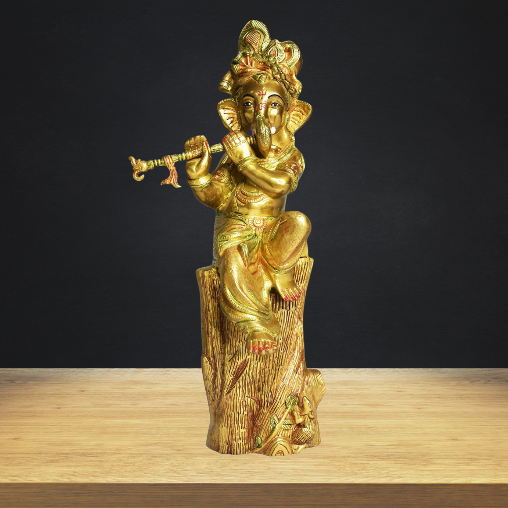 Brass Ganesh Ji God Idol Statue