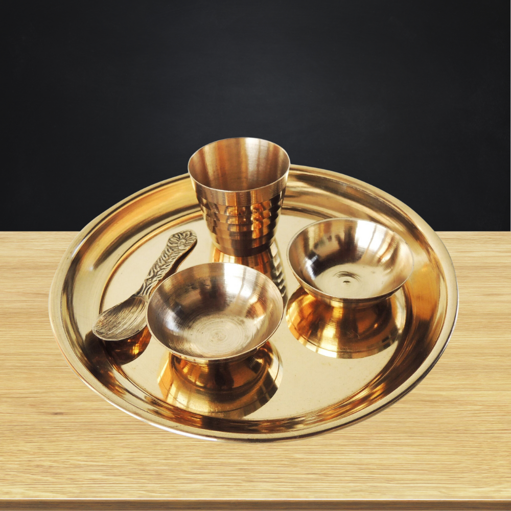 Brass Laddu Gopal Thali Set