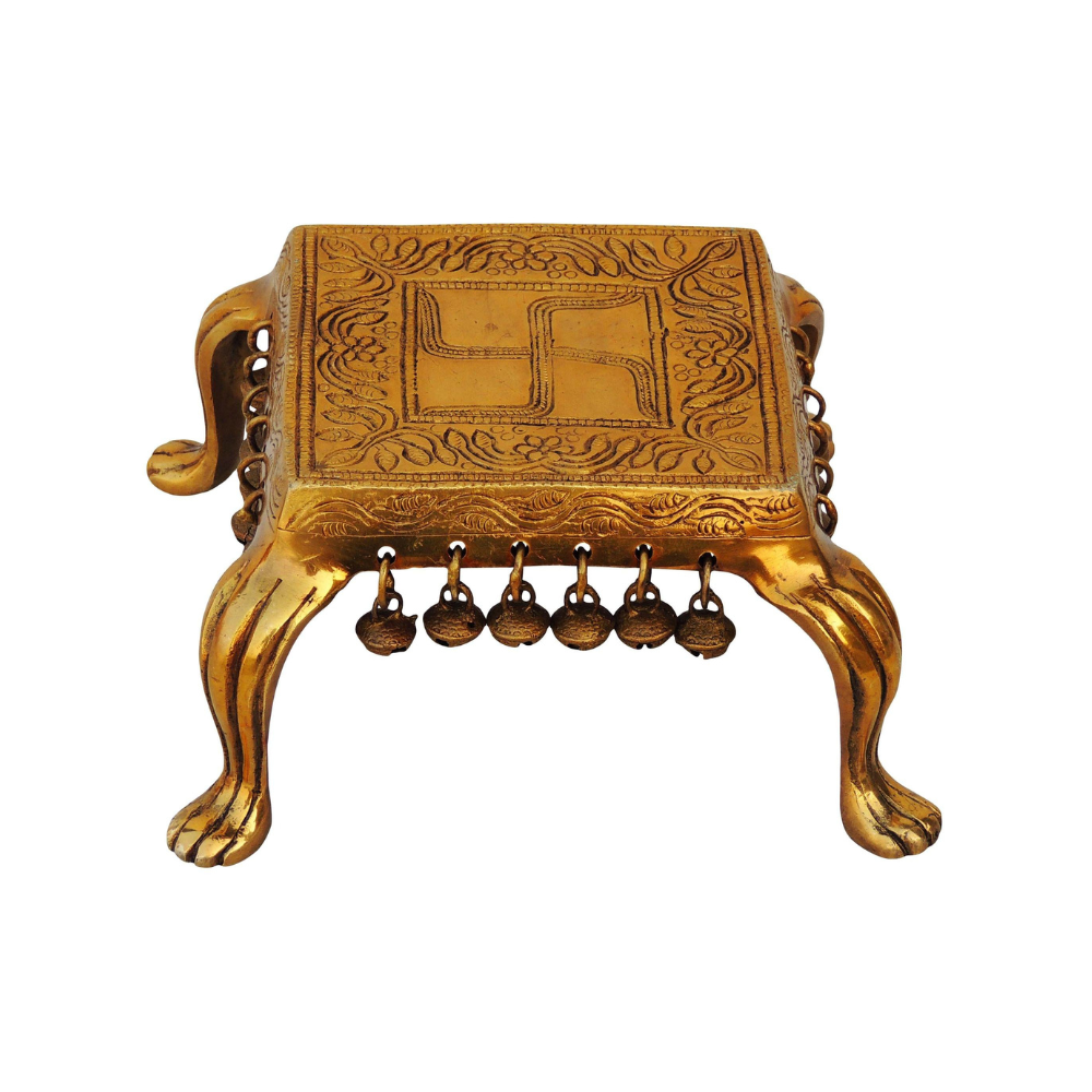 Brass Chowki For God Idol Statue