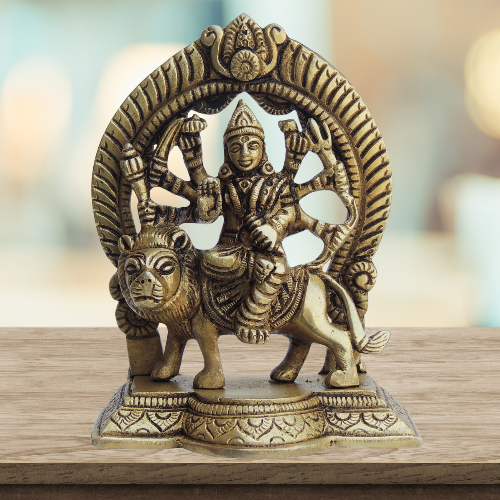 Brass Durga Ji Goddess Statue Idol