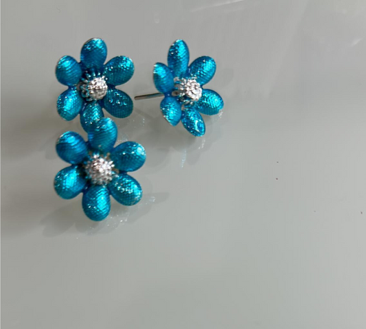 Pure Silver Blue Color Flowers 9g (Pack of 3) - PUSHMYCART