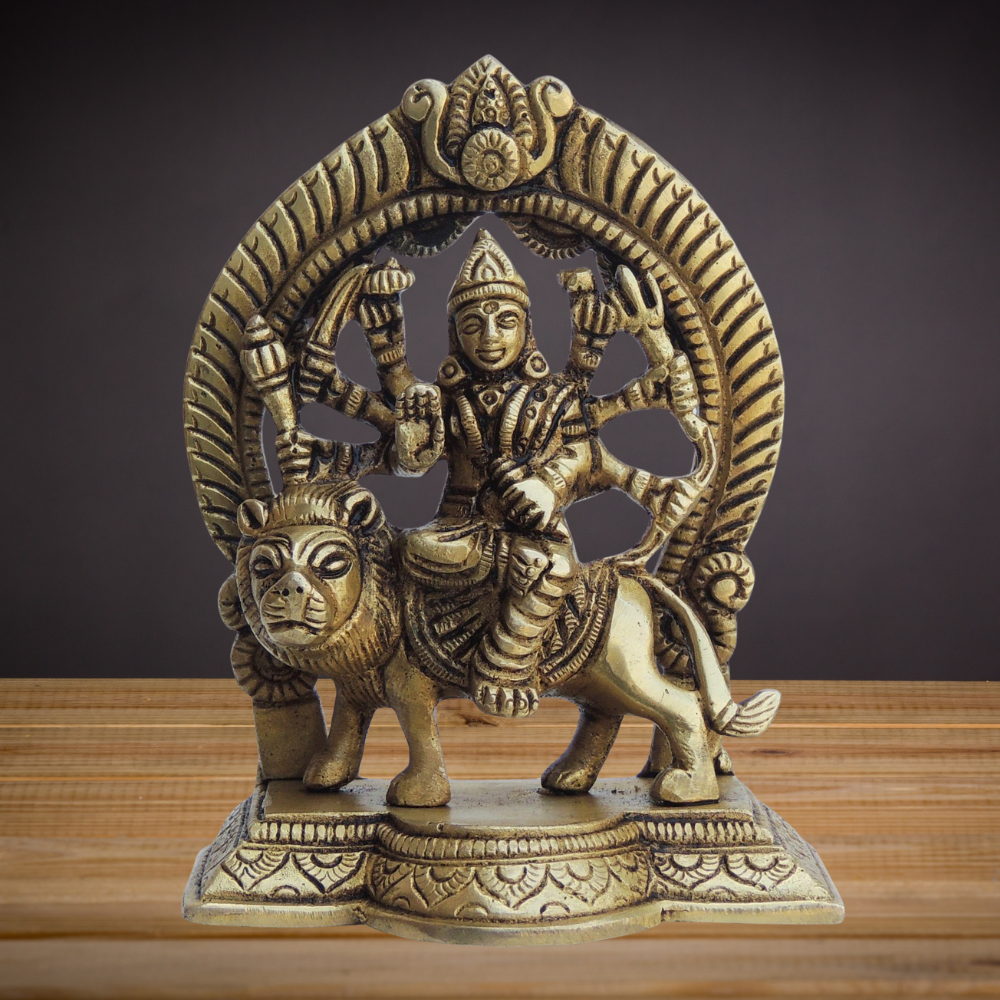 Brass Durga Ji Goddess Statue Idol