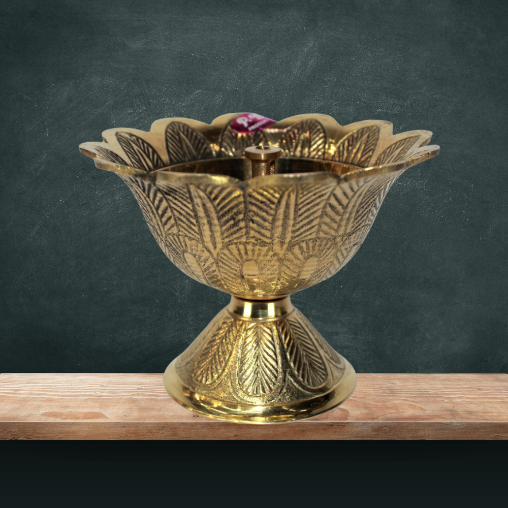 Brass Flower Design Diya