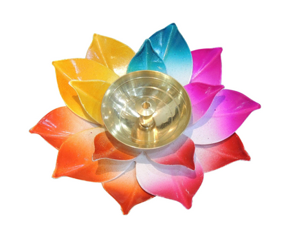 Brass Decorative Colourful Deepak